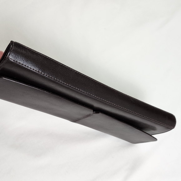 Alfani Brown Genuine Leather Clutch Wristlet Wallet Minimalist Carolyn Core 90s - Picture 5 of 12